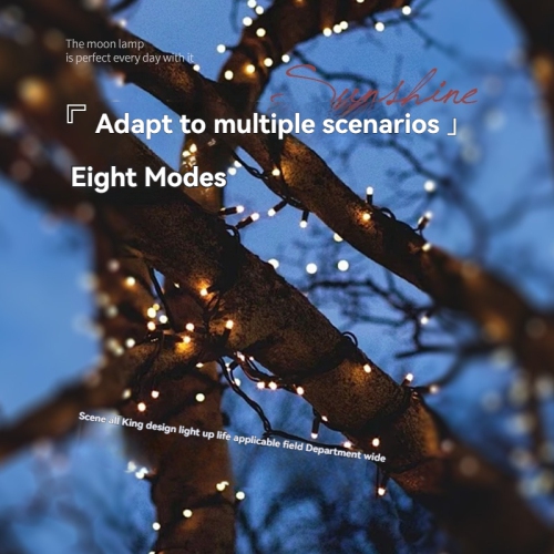 LED solar light string starry sky light outdoor waterproof lighting balcony garden camping lighting decorative light 8 modes - 120 lights