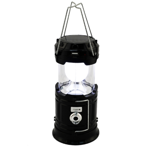 Camping light solar lantern multifunctional camping light tent light work light outdoor stretch lantern - black