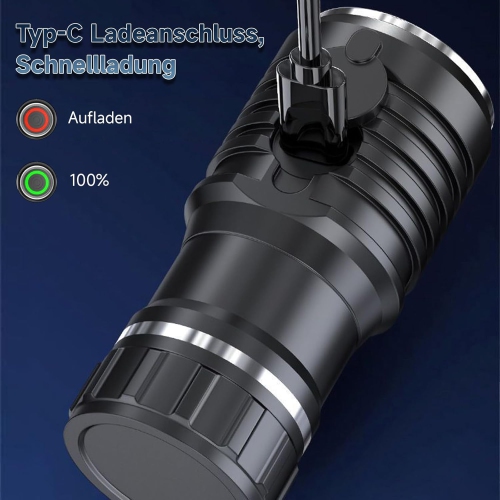 Mini Flashlight, Super Bright LED Flashlight, 1200 Lumens, Small Light, USB C Rechargeable, 5 Modes, IPX6 Waterproof, Suitable for Outdoor