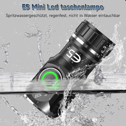 Mini Flashlight, Super Bright LED Flashlight, 1200 Lumens, Small Light, USB C Rechargeable, 5 Modes, IPX6 Waterproof, Suitable for Outdoor