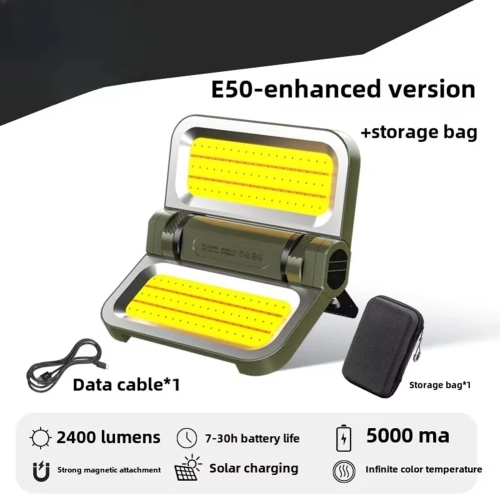 Outdoor camping light rechargeable long battery life solar emergency light home power outage backup lighting