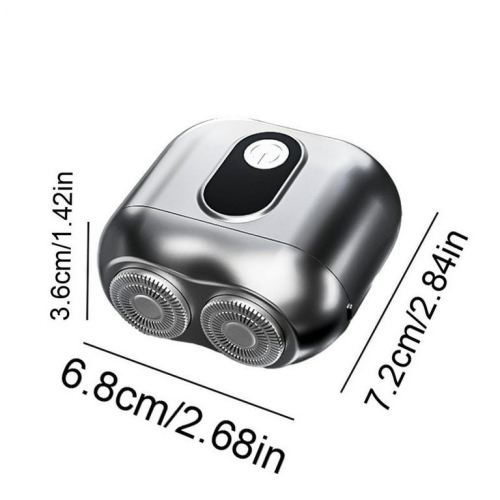 Mini rasoir électrique portatif à double lame lavable par USB Rasoir à barbe pour hommes