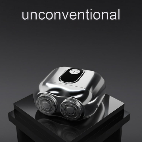 Mini rasoir électrique portatif à double lame lavable par USB Rasoir à barbe pour hommes