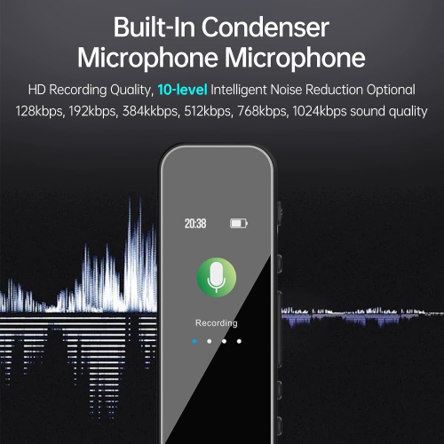 Digital Voice Recorder Voice activated recording and playback, voice recorder real time listening to voice recorder（No memory ）