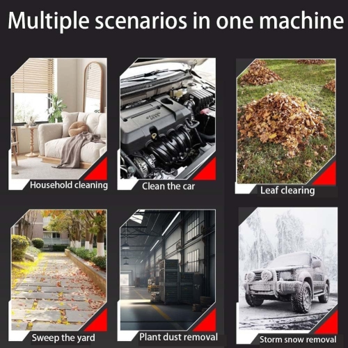 Cordless Powerful Blower - High Pressure and Power | Lithium Battery Handheld Hair Dryer | Industrial-Grade Electric Leaf/Dust/Snow Blower