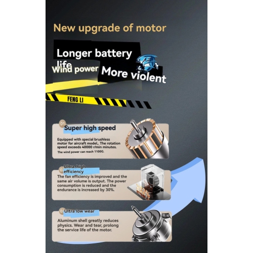 Brushless Storm Blower, Lithium Battery Turbine Blower, Leaf Blower, Snow Blower, Garden Tool, Duster, Powerful Blower