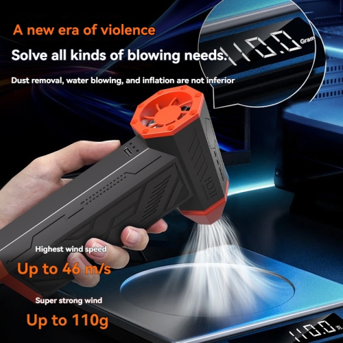 Mini turbo fan, high-speed handheld cordless hair dryer, outdoor convenient brushless motor, violent fan, 4000 mAh + 110,000 rpm + 4 wind speeds
