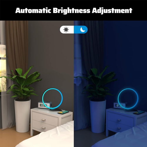 Robobloq Feelin Light Q1: Smart DIY Ambient Smart RGB Modern Table Lamp, Sync Music and APP Control, with Radar Sensor, Automatic Dimming, Touchless