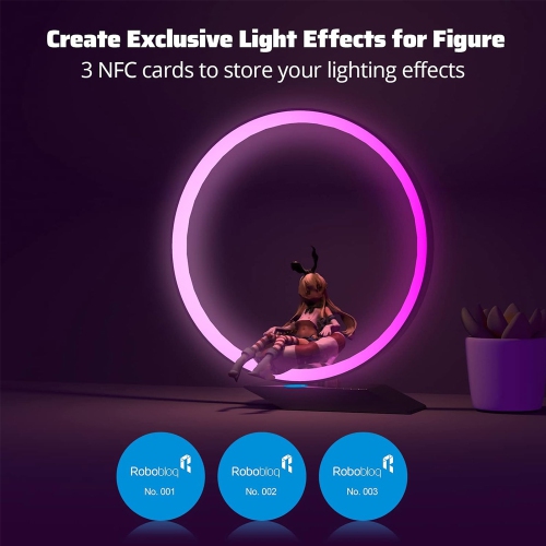 Robobloq Feelin Light Q1: Smart DIY Ambient Smart RGB Modern Table Lamp, Sync Music and APP Control, with Radar Sensor, Automatic Dimming, Touchless
