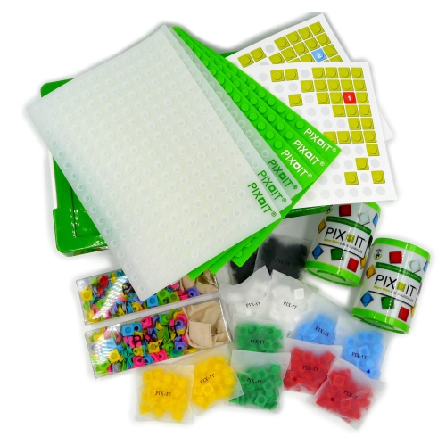 PIX-IT Box 6 Educational - Creative Silicone Building Kit - Teachers and Parents Teaching Kindergartens Education Classroom Materials