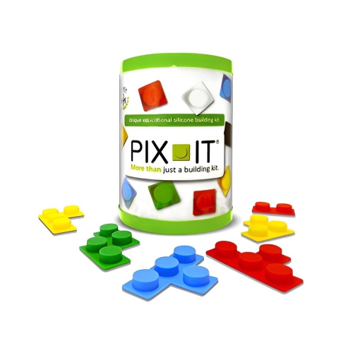 PIX-IT Puzzle - Creative Silicone Building Kit - Early Years Logical Game Learning Toys for The Montessori Method - Ideal for Kindergartens and