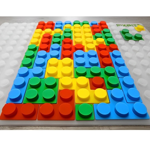 PIX-IT Puzzle - Creative Silicone Building Kit - Early Years Logical Game Learning Toys for The Montessori Method - Ideal for Kindergartens and