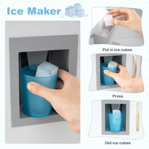 Cuisine jouet pour tout-petits de Costway avec tableau noir