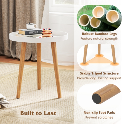 Costway Round Side Table Sofa Coffee End Accent Table Nightstand Home Furniture