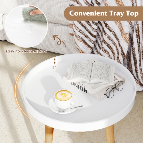 Costway Round Side Table Sofa Coffee End Accent Table Nightstand Home Furniture