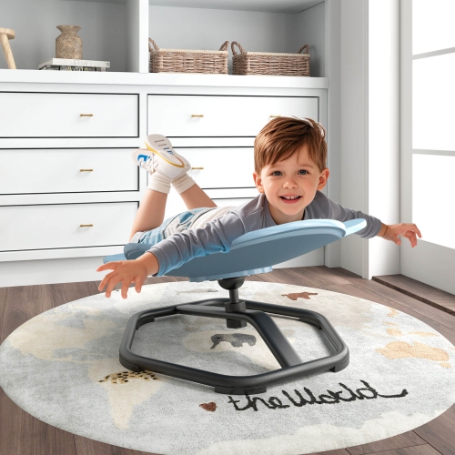 Fauteuil pivotant Sensory de Costway Kids avec base antidérapante en métal pour enfants autisme intérieur bleu/rouge éléphant