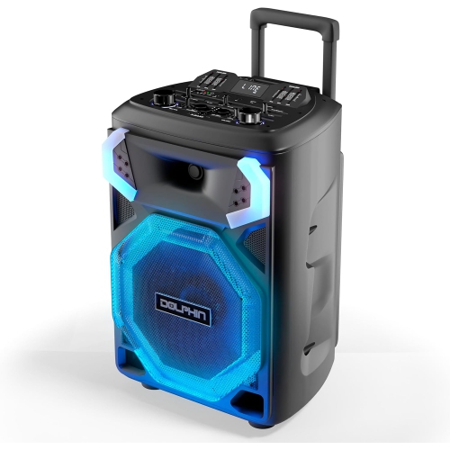 Dolphin SP-3112RBT Portable Bluetooth Party Speaker with 12” Woofer and Wireless Microphone