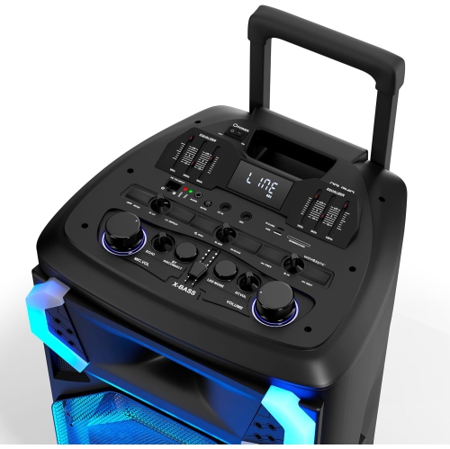 Dolphin SP-3112RBT Portable Bluetooth Party Speaker with 12” Woofer and Wireless Microphone