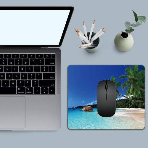 Mouse Pad, Square Mousepad, Personalized Premium-Textured, Non-Slip Rubber Base Mouse Mat, Waterproof Gaming Mouse Pad for Wireless Mouse, Computers,