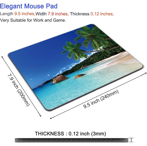 Mouse Pad, Square Mousepad, Personalized Premium-Textured, Non-Slip Rubber Base Mouse Mat, Waterproof Gaming Mouse Pad for Wireless Mouse, Computers,