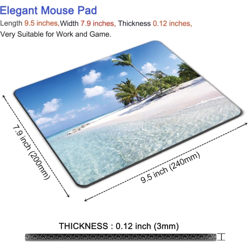 Mouse Pad, Square Mousepad, Personalized Premium-Textured, Non-Slip Rubber Base Mouse Mat, Waterproof Gaming Mouse Pad for Wireless Mouse, Computers,