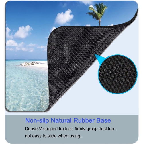 Mouse Pad, Square Mousepad, Personalized Premium-Textured, Non-Slip Rubber Base Mouse Mat, Waterproof Gaming Mouse Pad for Wireless Mouse, Computers,