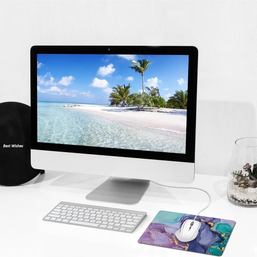 Mouse Pad, Square Mousepad, Personalized Premium-Textured, Non-Slip Rubber Base Mouse Mat, Waterproof Gaming Mouse Pad for Wireless Mouse, Computers,