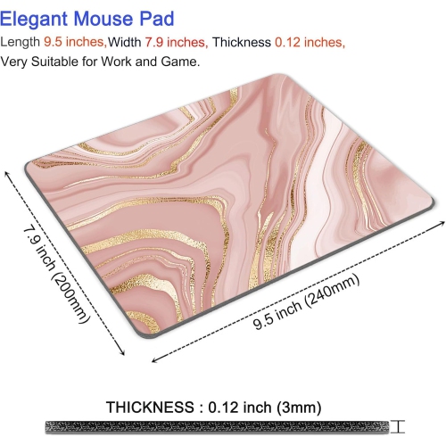 Mouse Pad, Square Mousepad, Personalized Premium-Textured, Non-Slip Rubber Base Mouse Mat, Waterproof Gaming Mouse Pad for Wireless Mouse, Computers,