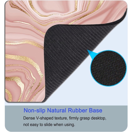 Mouse Pad, Square Mousepad, Personalized Premium-Textured, Non-Slip Rubber Base Mouse Mat, Waterproof Gaming Mouse Pad for Wireless Mouse, Computers,