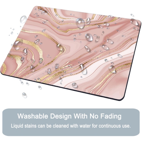 Mouse Pad, Square Mousepad, Personalized Premium-Textured, Non-Slip Rubber Base Mouse Mat, Waterproof Gaming Mouse Pad for Wireless Mouse, Computers,