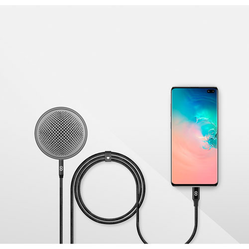 Câble auxiliaire 3,5 mm/USB-C tissé de 1 m Piston Connect de LOGiiX