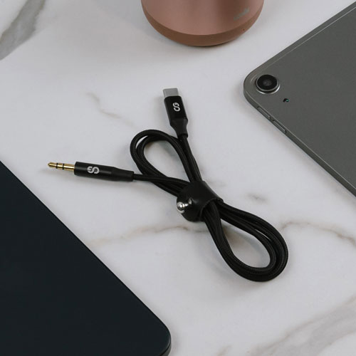 Câble auxiliaire 3,5 mm/USB-C tissé de 1 m Piston Connect de LOGiiX