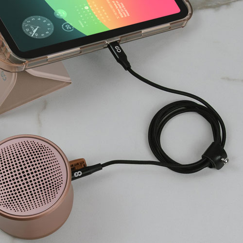 Câble auxiliaire 3,5 mm/USB-C tissé de 1 m Piston Connect de LOGiiX