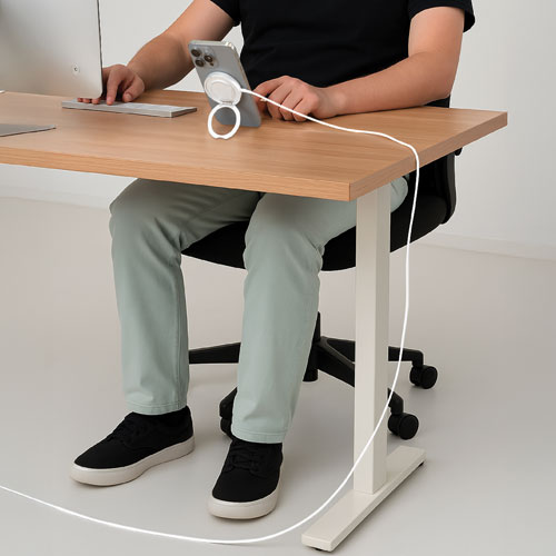 LBT Qi2 15W Magnetic Wireless Charger with Kickstand - Grey