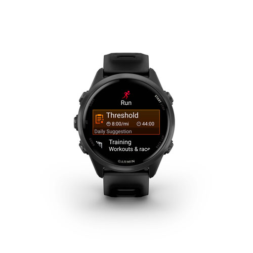 Montre intelligente Bluetooth de 42 mm Forerunner 570 de Garmin pour la course - Noir translucide/Noir
