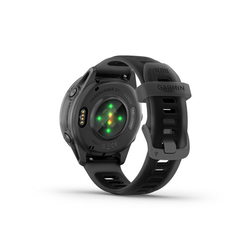 Montre intelligente Bluetooth de 42 mm Forerunner 570 de Garmin pour la course - Noir translucide/Noir