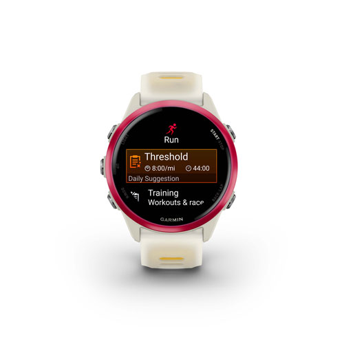 Garmin Forerunner 570 42mm Bluetooth Running Smartwatch - Translucent Bone/Mango