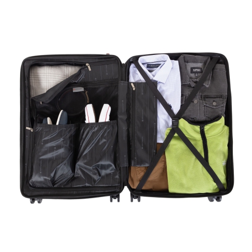 AIR CANADA MILAN 2-Piece Hardside Luggage Set – 24-Inch Checked Luggage & Carry-On Suitcase