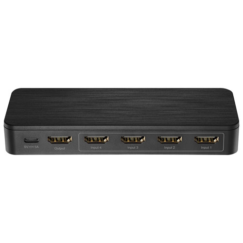 Rocketfish 4-Port 8K UHD HDMI Switch - Black - Only at Best Buy