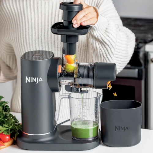 Ninja NeverClog Cold Press Juicer with 32 oz. Juice Jug and 40 oz. Pulp Container