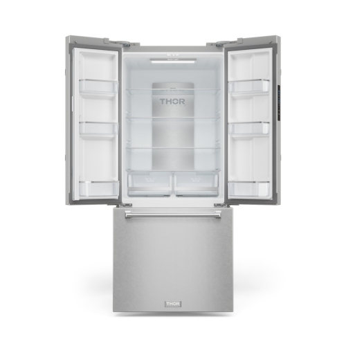 Gordon Ramsay by THOR Kitchen 30 Inch 17.7 cu ft French Door Counter Depth Refrigerator with Ice Maker in Stainless Steel