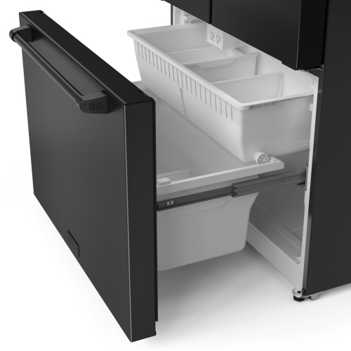 Gordon Ramsay by THOR Kitchen 36 Inch 20.3 cu ft French Door Counter Depth Refrigerator with Ice Maker in Black