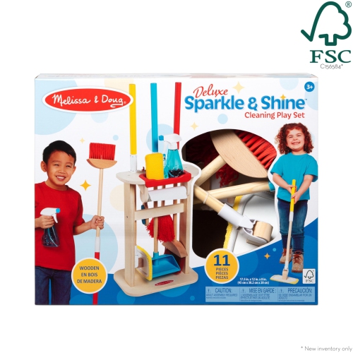 Melissa & Doug Deluxe Sparkle & Shine Cleaning Play Set
