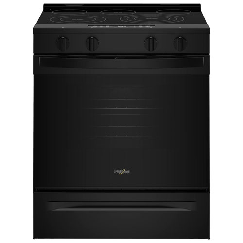 Whirlpool 30" 5.3 Cu. Ft. Fan Convection 5-Element Slide-In Electric Air Fry Range - Black