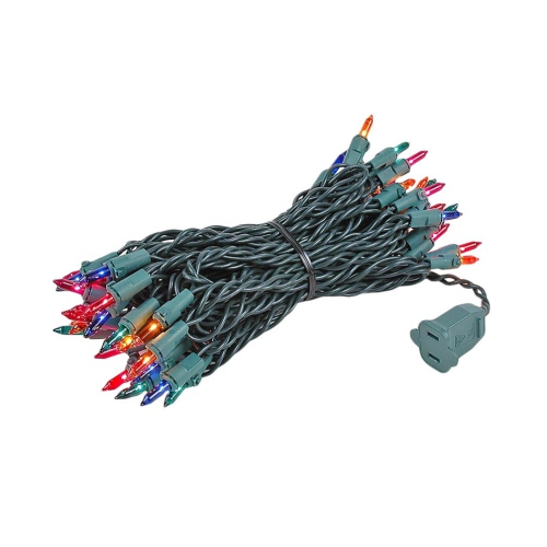 NOVELTY LIGHTS LLC  Novelty Lights 5 Feet 35 Bulbs Vintage Short Mini Light String, Multicolor Bulbs On Wire, 4-Inch Spacing Fairy Lights