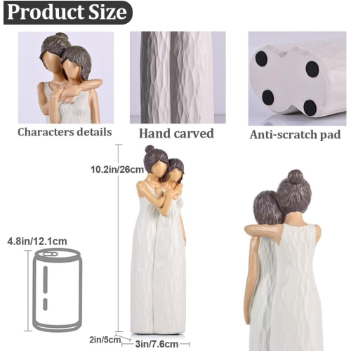 Resin figure ornaments | Living room and study room decorative sculptures | Dust-proof and easy to clean | Art collection gift non-slip base non-slip