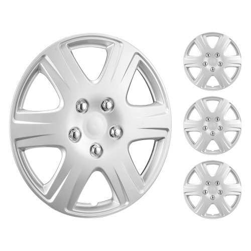VEVOR  15 In Wheel Rim Cover Hubcaps, Diameter, Sturdy & Durable Scratch-Resistant Hubcap \w Snap & Valve Nozzle Hole, Abs & PC Hubcap \w High