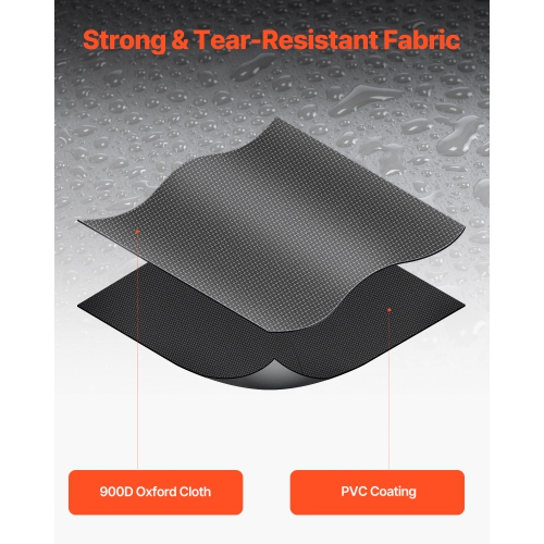 VEVOR 21 Cubic Feet Car Rooftop Cargo Carrier Bag, Cargo Carrier for Car Roof, 100% Waterproof 900D Oxford Cloth Roof Luggage Bag for All Vehicle