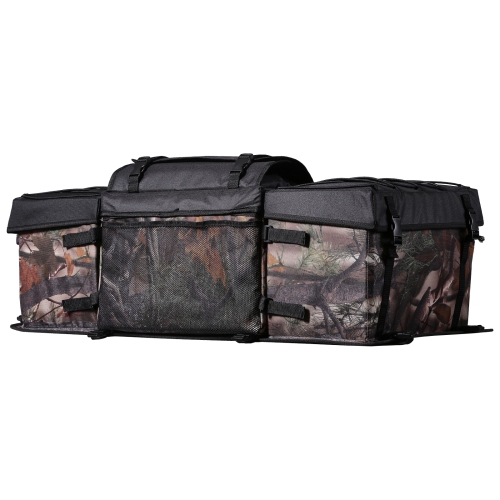 VEVOR 68L ATV Rear Storage Bag, ATV Rear Cargo Bag with Sponge Seat Cushion & Bottle Holder, 600D Oxford Cloth Storage Rear Rack Seat Bag Fit Most