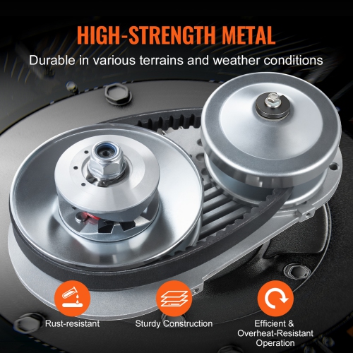 VEVOR 2-8HP Drive Clutch, 2000 RPM High-Strength Drive Clutch with Asymmetric Designed Wheels & Robust Rubber Belt, Sturdy & Durable Clutch with Full